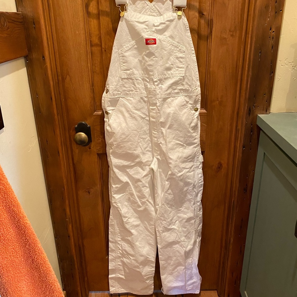 White Dickies Overalls